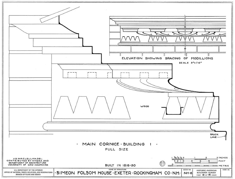 Folsom House, cornice