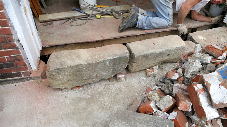 Folsom House sill restoration