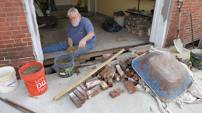 Folsom House sill restoration