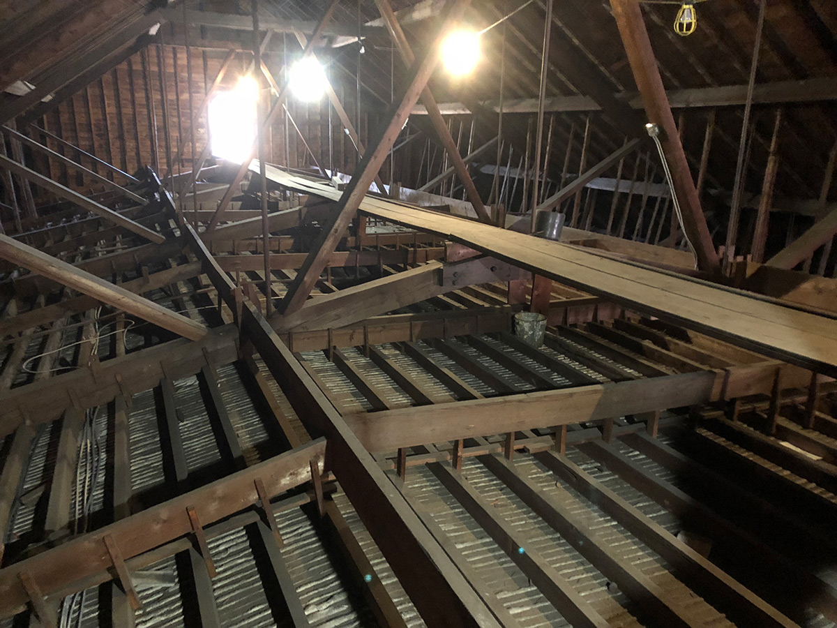 Belleville ceiling from attic