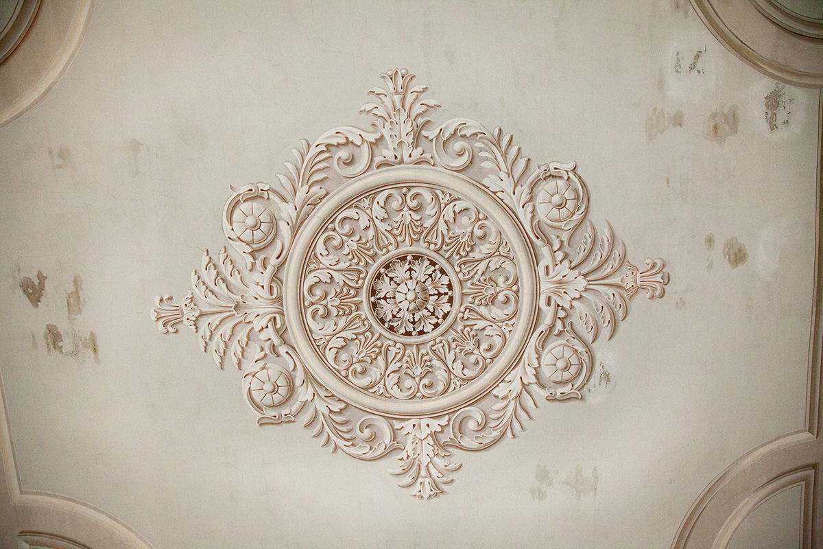 trompe l'oeil ceiling medallion