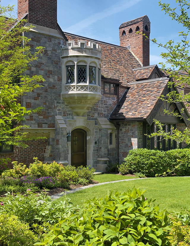 Newton Tudor Revival Exterior, Front